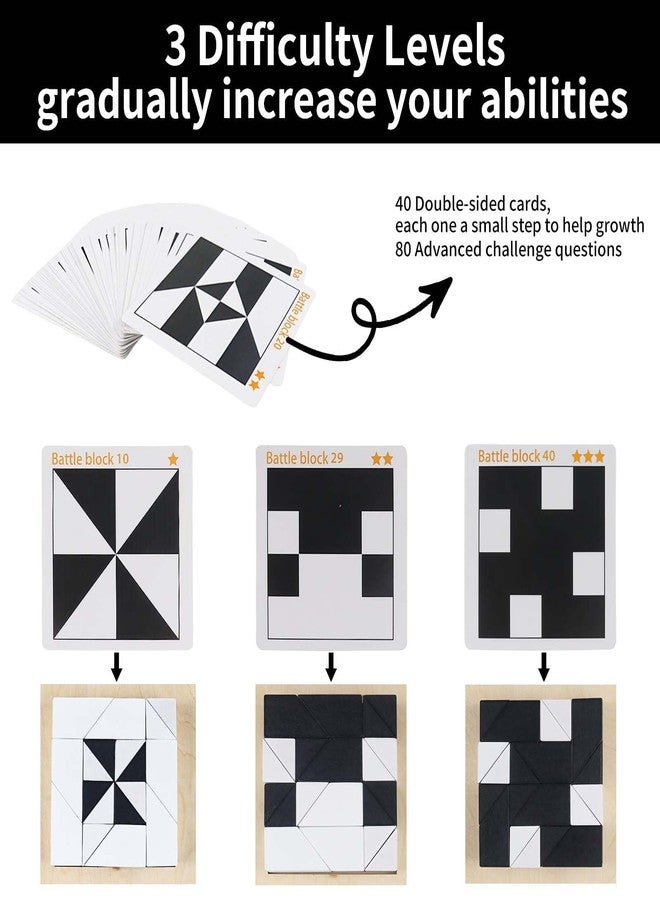 rytopt Brain Teaser Puzzles, Block Puzzle, Battle Blocks Game, 40 Challenge, Teens, IQ Test Mind Puzzle Toys, Birthday Gifts for Adult, Best Gifts - Image 3